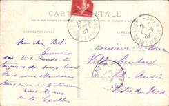 Avenida de Adan de la isla de la POSTAL de la VENDIMIA de los establos