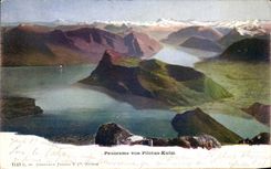 CPA Panorama Von Pilatus Kulm