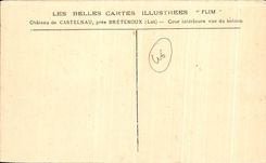 VINTAGE POSTCARD Bretenoux Interior Court Sight of the Balcony