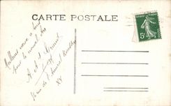 VINTAGE POSTCARD Happy New Year Child Letter box Caliph