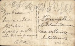 VINTAGE POSTCARD Song D Alsace Militaria Children