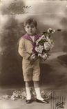 VINTAGE POSTCARD Good Festival Child Boy
