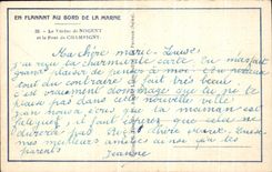 VINTAGE POSTCARD the Viaduct of Nogent and the Bridge of Champigny