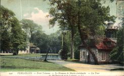 VINTAGE POSTCARD Versailles Small Trianon Hamlet of Marie Antoinette the Tower of Malborough and dairy