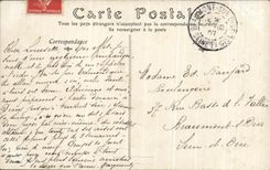 VINTAGE POSTCARD Living room 1907 fire with the Thomassin mine