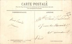 VINTAGE POSTCARD Fontainebleau the palate Gone of Sully
