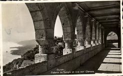 CPA Glion Galerie du Temple et Vue Sur Clarens