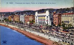 Caminata de la POSTAL de la VENDIMIA Niza del paladar ingles del mediterraneo y de los hoteles