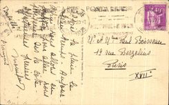 VINTAGE POSTCARD Saint Nazaire Deck chairs Peru Mexico Boat