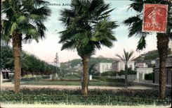 VINTAGE POSTCARD Menton New Gardens and Mountains