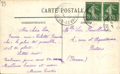 Panorama de Niort de la POSTAL de la VENDIMIA tomado de Notre Dame Etienne Saint