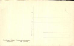 VINTAGE POSTCARD Cathedral Of Strasbourg principal Nave