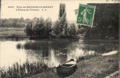 Madera de Meudon de la POSTAL de la VENDIMIA de Clamart L charca de L osuna
