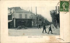 VINTAGE POSTCARD Rueil Auenue of Automobile Paris Bakery