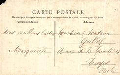 VINTAGE POSTCARD Asnieres Town hall the Park