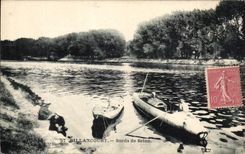 VINTAGE POSTCARD Montrouge Edges of the Seine Boat