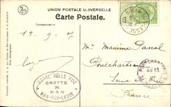 POSTAL de la VENDIMIA el ferrocarril de la cueva del tren de las ovejas de Han