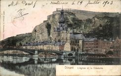 POSTAL de la VENDIMIA que cena L iglesia y la ciudadela