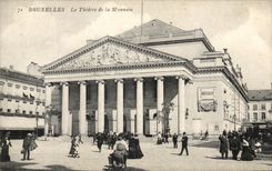POSTAL Bruselas de la VENDIMIA el teatro de la moneda