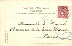 Paladar de Bruselas de la POSTAL de la VENDIMIA nuevo del rey