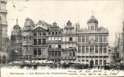 POSTAL Bruselas Masison de la VENDIMIA de las corporaciones
