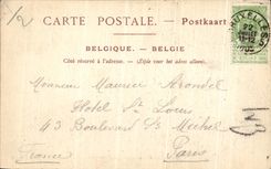 VINTAGE POSTCARD Brussels Room of the Town council