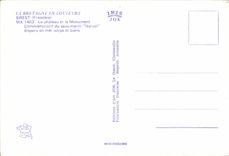 MODERN CARD Brittany Brest Colors the castle and the memorial