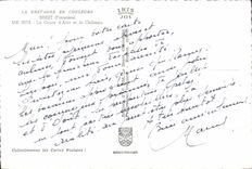 CPM La Bretagne En Couleurs Brest Le Cours d Ajot et le Chateau 