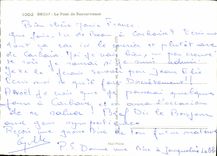 CPA Brest Le Pont De Recouvrance Bateau