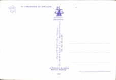 MODERN CARD Thatched cottages Of Brittany