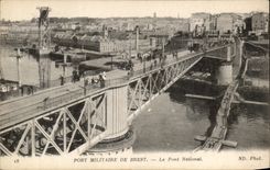 CPA Brest Port Militaire De brest Le pont National 