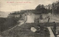 CPA Brest Les Rampes Vues Du Cours Soldat Militaria