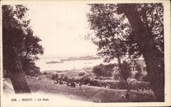 CPA Brest La Rade Bateau