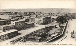 CPA Brest La Port du Commerce et l Escadre