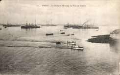 CPA Brest La Rade Et L Entree Du Port de Guerre Bateaux