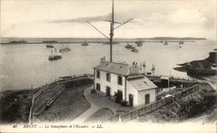 CPA Brest Le Semaphore Et L Escadre Bateaux