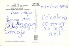 CPM Souvenir De Brest Arsenal Pont national Penfeld et le chateau Place de la liberte Hotel de ville et monument aux mo