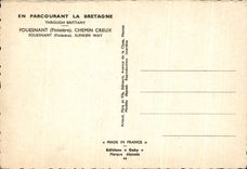 VINTAGE POSTCARD Fouesnant Sunken lane Fouesnant Folklore Costume