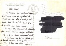 CPSM Brest Le Phare du Minou et sortie du Jeanne d arc Bateau