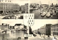 CPSM Brest Place de la Tour d Auvergne Pont de Recouvrance Prefecture maritime 