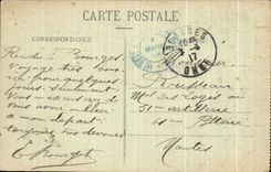 CPA Brest La Grillle Tourville Bateau