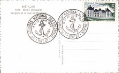 CPSM Brest La Gare Et La Tour De L Horloge 