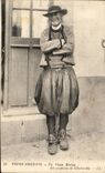 CPA Types Bretons Un Vieux Breton Des Environs de Chateaulin Folklore Costume 