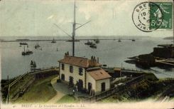 CPA Brest Le Semaphore Et L Escadre 