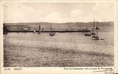 CPA Brest Port De Commerce vers le pont de Plougastel