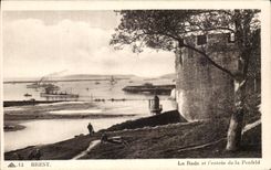 CPA Brest La Rade Et l Entree De La Penfeld