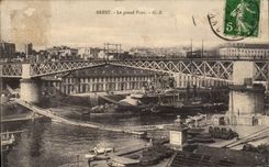 CPA Brest Le Grand Pont Bateaux
