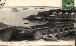 CPA Brest La Rade Et Le Goulet Bateaux