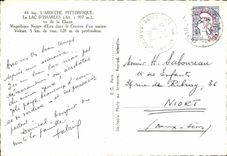 POSTAL Marsella Majorque de la VENDIMIA a la izquierda el Hurdy gurdy de Majorque