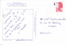 POSTAL MODERNA Royan la noche la playa el puerto la cuba L iglesia el casino el frente de mar